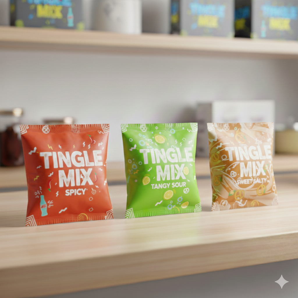 Tingle Mix - spicy flavour , pack of 10